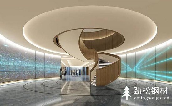 云南昆明半圓形旋轉樓梯設計定制